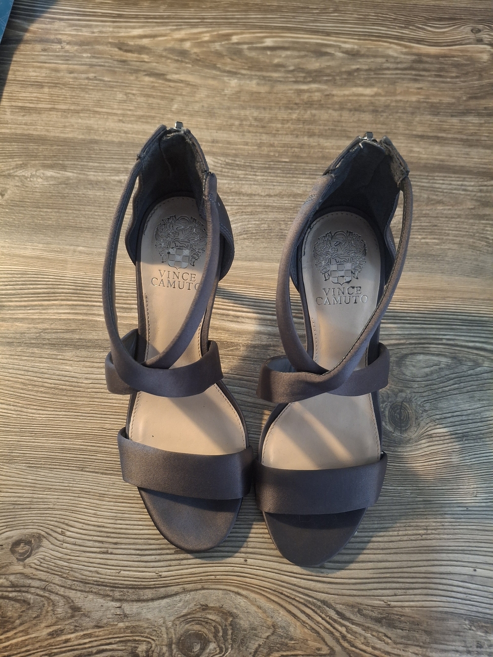 Vince Camuto Women's Gray Strappy Heel Sandals